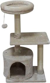 img 4 attached to 🐱 KIYUMI Cat Tree Tower with Sisal Scratching Posts, Cozy Hammock, Jump Platform, and Multiple Levels - Interactive Cat Furniture Activity Center and Play House.