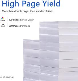 img 1 attached to 🖨️ Ankink Higher Yield 65XL Ink Cartridges Black Color Combo Pack, HP 65 Ink XL Compatible with Envy & DeskJet Printers - 5000 5010 5014 5052 5055 5070, DeskJet 2600 2622 2640 2652 2655 3700 3752 3755 - HP65xl Tricolor