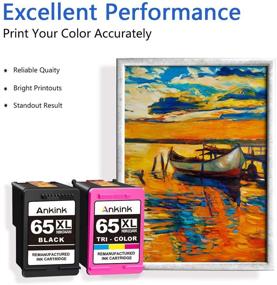 img 2 attached to 🖨️ Ankink Higher Yield 65XL Ink Cartridges Black Color Combo Pack, HP 65 Ink XL Compatible with Envy & DeskJet Printers - 5000 5010 5014 5052 5055 5070, DeskJet 2600 2622 2640 2652 2655 3700 3752 3755 - HP65xl Tricolor