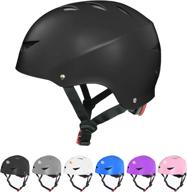 🛹 dostar skateboard helmet: adjustable sizes for kids, youth & adults - ideal for cycling, roller skating, bmx, scooter & more! logo