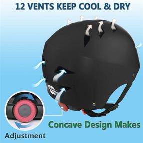 img 3 attached to 🛹 Dostar Skateboard Helmet: Adjustable Sizes for Kids, Youth & Adults - Ideal for Cycling, Roller Skating, BMX, Scooter & More!