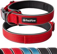 🐾 reflective dog collar for large and x-large dogs up to 50kg | adjustable nylon pet collar with neoprene padding by petifine logo