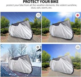 img 2 attached to 🚲 LotFancy Waterproof Bike Cover – Outdoor Storage for Mountain and Road Bicycles, Rain UV Snow Dust Wind Proof