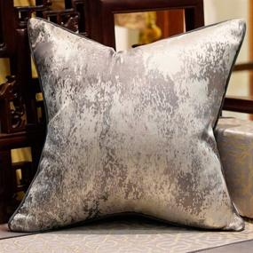 img 4 attached to 20 x 20 Inches Chinese Grey Splash-Ink Cushion Cases - Avigers Luxury Throw Pillow Covers for Couch Living Room Bedroom Car, Decorative Pillows, 50 x 50cm