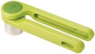 joseph joseph helix garlic press mincer: ergonomic twist-action hand juicer for efficient garlic crushing - green, stainless steel logo