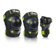 🛴 jbm kids knee pads and elbow pads with wrist guards - 3 in 1 protective gear set for roller skating, cycling, bmx biking, skateboarding, inline skating, scooter riding, and sports activities logo