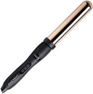 💁 foxybae wanderlux 32mm curling wand - premium rose gold titanium hair curling iron with adjustable temperature - automatic shut off &amp; lcd display - retails at $129.00 logo