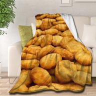 🍗 samantabhadra fried chicken nuggets | luxury fleece throw blanket | lightweight plush & super soft cozy blankets | all-season 50"x40" | ideal for kids logo