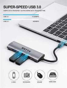 img 2 attached to 5-in-1 USB C Hub HDMI Adapter with 4K 60Hz, 3x USB 3.0, 100W PD Charging - Thunderbolt 3 Splitter Type C Hub for MacBook/Pro/Air, XPS, Laptop, iPad Pro, and More USB C Devices