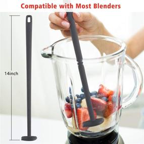 img 1 attached to 🍃 Blender Scraper with Silicone Blade Accessory: Extra-Long Spatula for Blender & Blender Pitcher - 1pcs