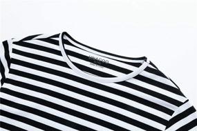 img 2 attached to UNACOO Crewneck Long Sleeve T Shirt Stripes Girls' Clothing in Tops, Tees & Blouses