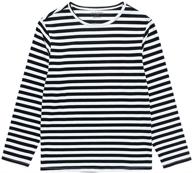 unacoo crewneck long sleeve t shirt stripes girls' clothing in tops, tees & blouses logo