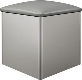 img 4 attached to MLKING Square Storage Ottoman: Stylish Kids Toy Organizer & Versatile Faux Leather Cube with Footrest
