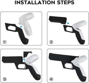 img 1 attached to 🔫 1 Пара адаптеров Seltureone VR Game Gun для контроллера Oculus Quest 2 - улучшение игрового опыта FPS в Quest 2 - черный