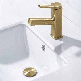 img 2 attached to 🚰 KAIYING Pop Up Drain with Overflow, Bathroom Sink Drain Stopper Assembly, Detachable Basket Stopper, Anti-Clogging Drain Strainer - Brushed Gold Finish