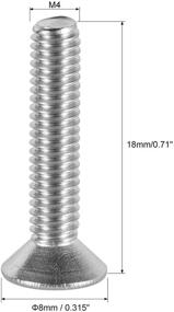 img 3 attached to Uxcell M4X18Mm Phillips Stainless Fasteners