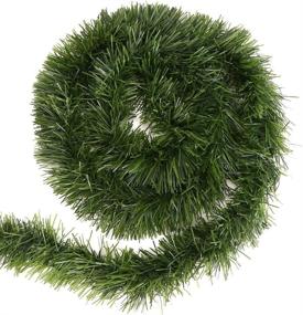 img 4 attached to 🎄 CCINEE 33ft Christmas Garland: Vibrant Artificial Greenery for Festive Christmas Decor, Weddings, and Holidays