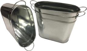 img 1 attached to ITALIA Metal Bucket Bottom 3 Pack
