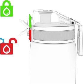 img 1 attached to Ion8 One Touch Sport/Bike Water Bottle – Leakproof & BPA-Free – Compact 12 oz Bottle (Grey)