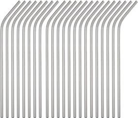 img 3 attached to 🥤 Brightbuy Bulk Pack of 100 Metal Straws - 10.5'' Stainless Steel Straws, 6mm Diameter for 30oz Tumblers | Yeti Wholesale (100 Bent Straws)