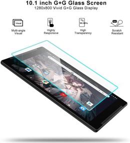 img 1 attached to 📱 10 Inch Android Tablet with 1.6Hz Quad-Core Processor, 2GB RAM & 32GB ROM - HD Display, Dual Camera, Wi-Fi, Bluetooth & Google Tablet - Type-C, GPS, Expandable Storage, Long-Lasting Battery - Black