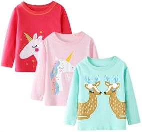img 4 attached to Unicorn Reindeer Graphic Crewneck T Shirts