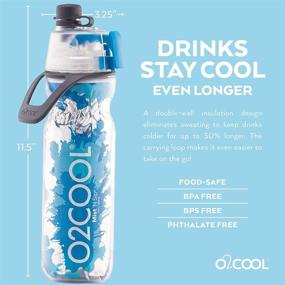 img 3 attached to Stay Refreshed Anywhere with the O2COOL Arctic Squeeze Insulated Mist 'N Sip Water Bottle