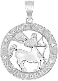 img 1 attached to 🌞 Sophisticated Sterling Silver Zodiac Sun Sign Symbol Pendant: A Timeless Statement Piece