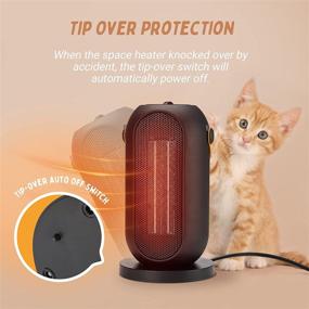 img 2 attached to InkbirdPlus PTC Ceramic Portable Heater, Electric Space Heater for Indoor Use, with Thermostat, Quiet Heater & Fan Combo, Overheat Protection, for Bedroom and Living Room