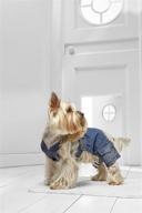 denim overalls for toy dog breeds: yorkie, maltese, chihuahua, pom, papillon, min pin, silky логотип