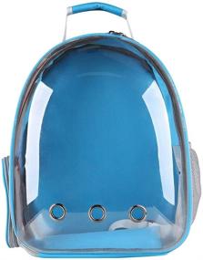 img 4 attached to 🐾 Blue LanYao Pet Carrier Backpack for Small Medium Dogs Cats - Airline-Approved Bubble Space Capsule Backpack for Hiking, Walking, and Outdoor Travel