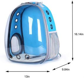 img 2 attached to 🐾 Blue LanYao Pet Carrier Backpack for Small Medium Dogs Cats - Airline-Approved Bubble Space Capsule Backpack for Hiking, Walking, and Outdoor Travel