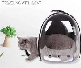 img 1 attached to 🐾 Blue LanYao Pet Carrier Backpack for Small Medium Dogs Cats - Airline-Approved Bubble Space Capsule Backpack for Hiking, Walking, and Outdoor Travel