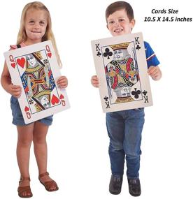 img 4 attached to 🃏 Jumbo Playing Cards - Oversized 10.5 x 14.5 Inches Full Deck with Huge Poker Index - Fun for All Ages!