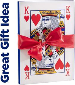 img 2 attached to 🃏 Jumbo Playing Cards - Oversized 10.5 x 14.5 Inches Full Deck with Huge Poker Index - Fun for All Ages!