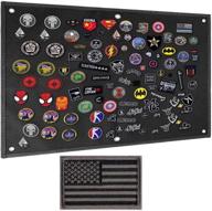 📌 ironseals tactical board patch organizer - loop surface, steel ring & flag patch included in black (size: 110 x 70 cm / 43" x 27.5") logo