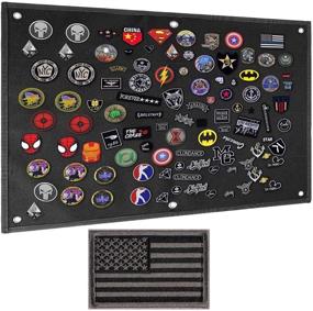 img 4 attached to 📌 IronSeals Tactical Board Patch Organizer - Loop Surface, Steel Ring & Flag Patch included in Black (Size: 110 x 70 cm / 43" x 27.5")