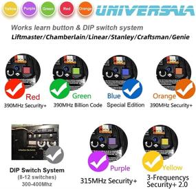img 2 attached to 🚪 Universal Garage Door Remote compatible with LiftMaster, Chamberlain, Linear, Stanley, Wayne Dalton, Craftsman, and more – Easy set-up with Learn Button or DIP Switch on Opener