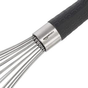 img 2 attached to Gray 3-Piece Stainless Steel Wire Whisk Set by Amazon Basics