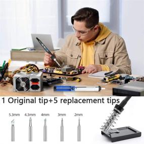 img 1 attached to 🔥 Advanced Adjustable Temperature Controlled Soldering Tool for Industrial Power & Hand Tools