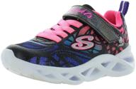 👟 skechers footwear lighted turquoise sneaker: girls' athletic shoes with brilliant style logo