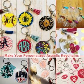 img 3 attached to 🔑 Versatile Acrylic Keychain Blanks Bulk Kit: 30Pcs 2 Inch Round Circle Ornament Blanks with Keychain Rings and 15-Color Tassels - Ideal for Cricut Vinyl Projects and More!