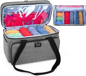 img 2 attached to CURMIO Double Layer Knitting Compartments Accessories Organization, Storage & Transport