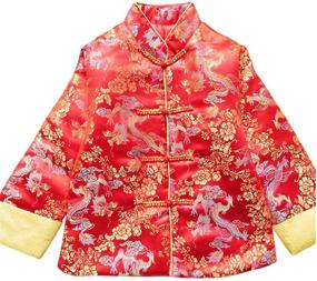 img 2 attached to 👲 Stylish CRB Fashion Boys Kid Oriental Cheongsam Clothes - Perfect for Chinese New Year Celebrations!