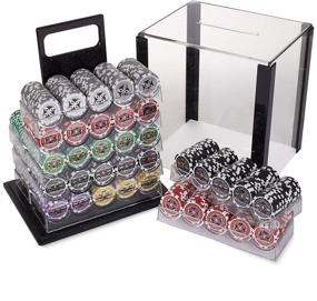 img 3 attached to 💰 Brybelly Ultimate 14-Gram Heavyweight Poker Chips Set: 1000 in Acrylic Display Case - Top-Grade Casino Quality Included