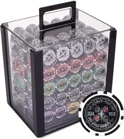 img 4 attached to 💰 Brybelly Ultimate 14-Gram Heavyweight Poker Chips Set: 1000 in Acrylic Display Case - Top-Grade Casino Quality Included