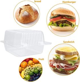 img 1 attached to 🥪 Individual Disposable Sandwiches - Containers - 5 Pack (3x4.7x2.8 inches)