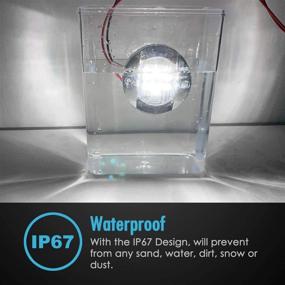 img 1 attached to 🚤 TCTAuto Marine Boat Lights: White LED Transom, Cabin, Stern, and Cockpit Navigation Lights - 3 Inch, 6-2835-SMD LEDs, 12V, Round Chrome Clear Lens, Waterproof (Pack of 4)