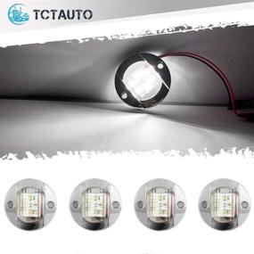 img 4 attached to 🚤 TCTAuto Marine Boat Lights: White LED Transom, Cabin, Stern, and Cockpit Navigation Lights - 3 Inch, 6-2835-SMD LEDs, 12V, Round Chrome Clear Lens, Waterproof (Pack of 4)