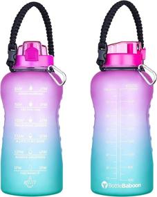 img 3 attached to 💧 BottleBaboon 1 Gallon Motivational Water Bottle with Straw & Time Marker: Stay Hydrated for Fitness!